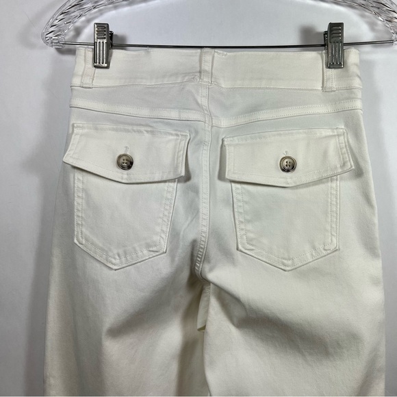 Spanx women’s Stretch Twill Wide Leg Pants size S cropped white - Picture 6 of 10